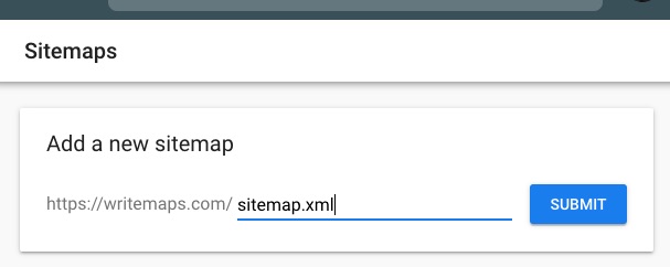 add sitemap in google search console