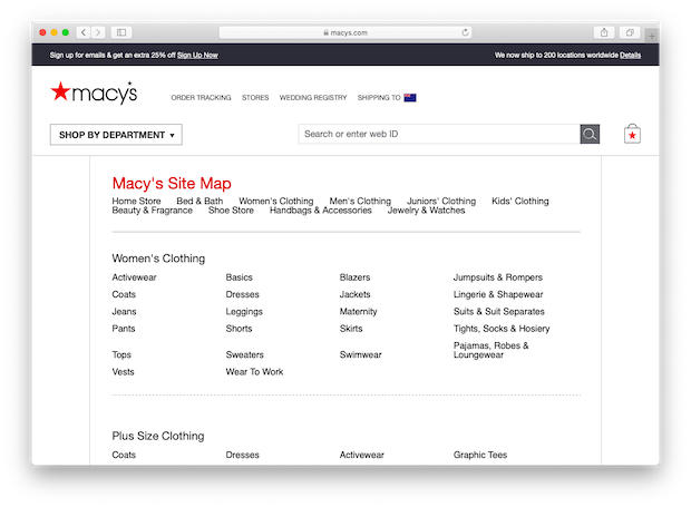 how to create a sitemap - html sitemap example