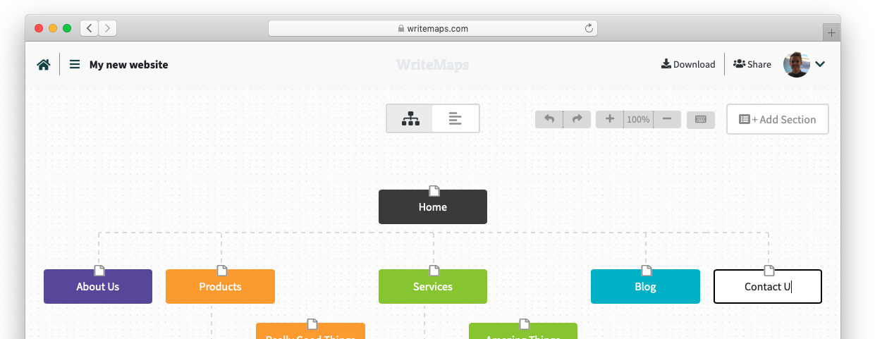 sitemap brainstorm