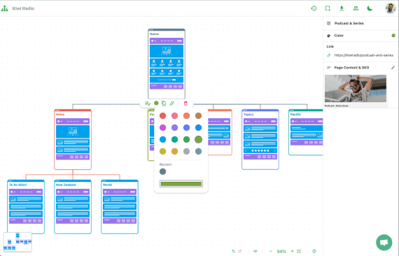 Online sitemap builder